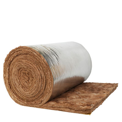 Brown Glass Wool Blanket Insulation with FSK Facing for Commercial HVAC Energy Savings & Condensation Control