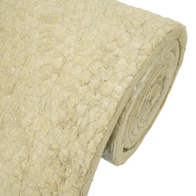 Wire Mesh Reinforced Rock Wool Blanket for Thermal Insulation and Fire Protection in Industrial Applications